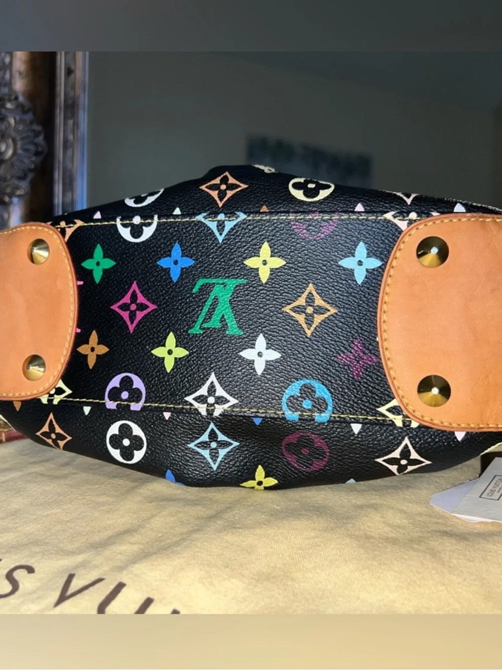 Louis Vuitton Black Multicolor Monogram Judy pm Chain Shoulder Bag with Vachetta
